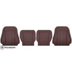 2019-2020 Ford F-150 Platinum Edition Replacement Leather Seat Covers: Driver & Passenger Complete, Dark Marsala Brown