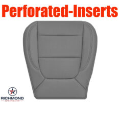 2019-2021 GMC Sierra 1500 SLT Replacement Leather Seat Cover: Driver Side Bottom, Gray Perforated