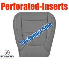 2019-2021 GMC Sierra 1500 SLT Replacement Leather Seat Cover: Passenger Side Bottom, Gray Perforated