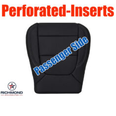 2019-2021 GMC Sierra 1500 SLT Replacement Leather Seat Cover: Passenger Side Bottom, Black Perforated