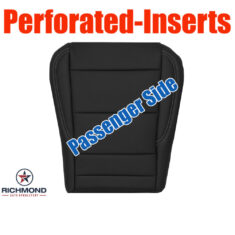 2022-2025 GMC Sierra 1500 SLT Replacement Leather Seat Cover: Passenger Side Bottom, Black Perforated