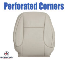 2014-2021 Lexus GX460 Replacement Perforated Leather Seat Cover: Driver Side Lean Back, Off White (Style: Perforated Corners)