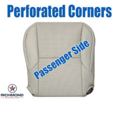 2014-2021 Lexus GX460 Replacement Perforated Leather Seat Cover: Passenger Side Bottom, Off White (Style: Perforated Corners)