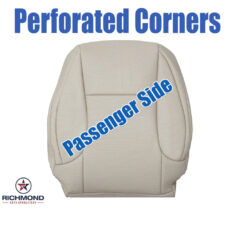 2014-2021 Lexus GX460 Replacement Perforated Leather Seat Cover: Passenger Side Lean Back, Off White (Style: Perforated Corners)