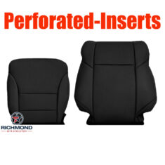 2012-2016 Honda CR-V Replacement Perforated Leather Seat Covers: Driver Side Complete, Black Perforated