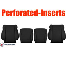 2012-2016 Honda CR-V Replacement Perforated Leather Seat Covers: Driver & Passenger Complete, Black Perforated