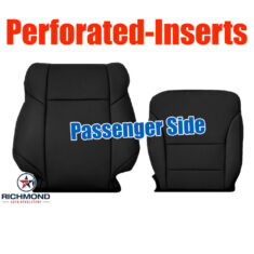 2012-2016 Honda CR-V Replacement Perforated Leather Seat Covers: Passenger Side Complete, Black Perforated