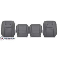 2006-2008 Honda Ridgeline Replacement Leather Seat Covers: Driver & Passenger Complete, Dark Gray Perforated