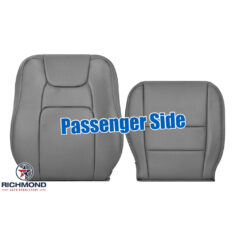 2009-2014 Honda Ridgeline Replacement Leather Seat Covers: Passenger Side Complete, Gray Perforated