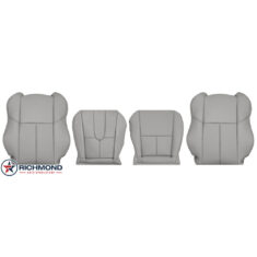2003-2007 Infiniti G35 Coupe 2-Door Replacement Leather Seat Covers: Driver & Passenger Complete, Gray Perforated