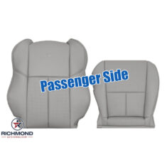 2003-2007 Infiniti G35 Coupe 2-Door Replacement Leather Seat Covers: Passenger Side Complete, Gray Perforated