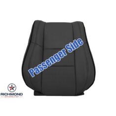 2015-2021 Jeep Grand Cherokee High Altitude Replacement Leather Seat Cover: Passenger Side Lean Back, Black Perforated w/Black Piping