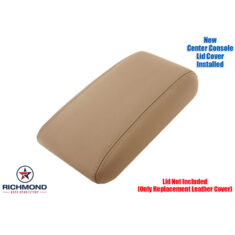 2011-2017 Dodge Durango Replacement Leather Center Console Lid Cover, Dark Tan