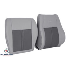 2005-2007 Jeep Grand Cherokee Limited Replacement Leather Seat Covers: Driver Side Complete, 2-Tone Gray Perforated