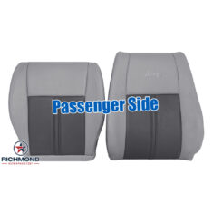 2005-2007 Jeep Grand Cherokee Limited Replacement Leather Seat Covers: Passenger Side Complete, 2-Tone Gray Perforated