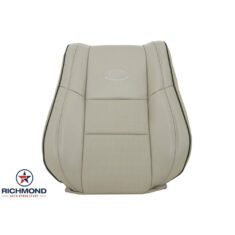 2011-2021 Jeep Grand Cherokee Overland Replacement Perforated Leather Seat Cover: Driver Side Lean Back, Tan w/Black Piping