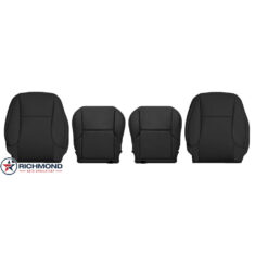 2014-2021 Lexus GX460 Replacement Perforated Leather Seat Covers: Driver & Passenger Complete, Black Perforated