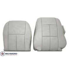 2006 Lincoln Zephyr Replacement Leather Seat Covers: Driver Side Complete, Light Gray Perforated