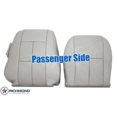 2006 Lincoln Zephyr Replacement Leather Seat Covers: Passenger Side Complete, Light Gray Perforated