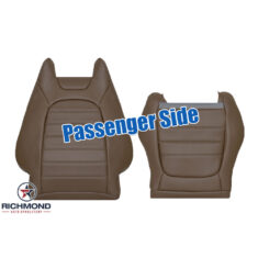 2016-2023 Mercedes-Benz C250 C300 2-Door Coupe Replacement Leather Seat Covers: Passenger Side Complete, Saddle Brown Perforated