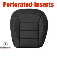 2012-2015 Mercedes-Benz ML250 ML350 ML400 Replacement Leather Seat Cover: Driver Side Bottom, Black Perforated