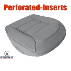 2012-2015 Mercedes-Benz ML250 ML350 ML400 Replacement Leather Seat Cover: Driver Side Bottom, Gray Perforated