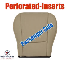 2001-2002 Mazda MX-5 Miata Replacement Leather Seat Cover: Passenger Side Bottom, Tan Perforated