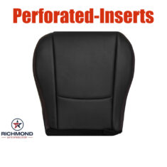 2001-2005 Mazda MX-5 Miata Replacement Leather Seat Cover: Driver Side Bottom, Black Perforated