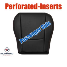 2001-2005 Mazda MX-5 Miata Replacement Leather Seat Cover: Passenger Side Bottom, Black Perforated