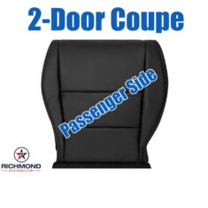 2008-2012 Honda Accord 2-Door Replacement Leather Seat Cover: Passenger Side Bottom, Black