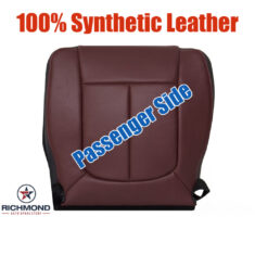 2011-2014 Ford F-150 Limited Replacement Synthetic Leather Seat Cover: Passenger Side Bottom, Black & Red Perforated