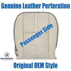 2010-2012 Lincoln MKZ Replacement Leather Seat Cover: Passenger Side Bottom, Light Tan Perforated