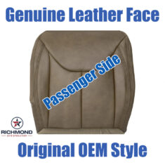 2013-2018 Jeep Wrangler Rubicon Sahara Replacement Leather Seat Cover: Passenger Side Bottom, Dark Saddle