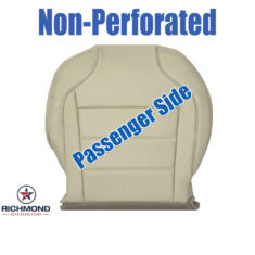 2013-2019 Ford Taurus Replacement Leather Seat Cover: Passenger Side Bottom, Tan Non-Perforated