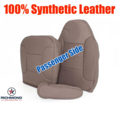 1992-1996 Ford Bronco XLT Replacement Synthetic Leather Seat Cover: Passenger Side Complete, Tan