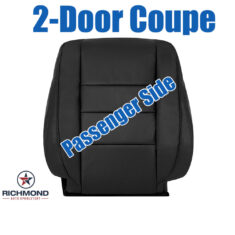2008-2012 Honda Accord 2-Door Replacement Leather Seat Cover: Passenger Side Lean Back, Black