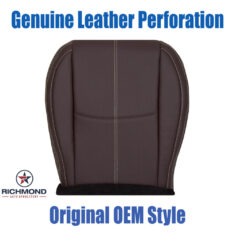 2017-2018 Subaru Forester Touring Replacement Leather Seat Cover: Driver Side Bottom, Saddle Brown with Genuine Leather Perforation