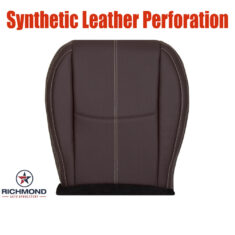 2017-2018 Subaru Forester Touring Replacement Leather Seat Cover: Driver Side Bottom, Saddle Brown with Synthetic Leather Perforation