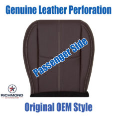 2017-2018 Subaru Forester Touring Replacement Leather Seat Cover: Passenger Side Bottom, Saddle Brown with Genuine Leather Perforation