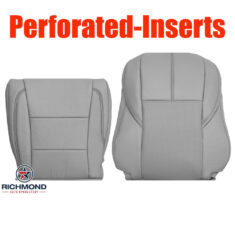 2013-2018 Toyota Avalon Limited Replacement Leather Seat Covers: Driver Side Complete, Gray Perforated