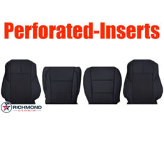 2013-2018 Toyota Avalon Limited Replacement Leather Seat Covers: Driver & Passenger Complete, Black Perforated