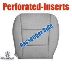 2013-2018 Toyota Avalon Limited Replacement Leather Seat Cover: Passenger Side Bottom, Gray Perforated