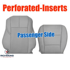2013-2018 Toyota Avalon Limited Replacement Leather Seat Covers: Passenger Side Complete, Gray Perforated