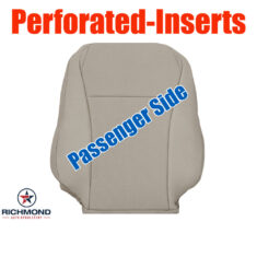 2008-2013 Toyota Highlander Replacement Leather Seat Cover: Passenger Side Lean Back, Tan Perforated