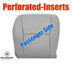 2004-2007 Toyota Highlander Replacement Leather Seat Cover: Passenger Side Bottom, Gray Perforated