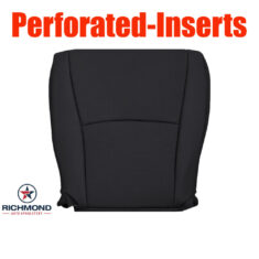 2008-2013 Toyota Highlander Replacement Leather Seat Cover: Driver Side Bottom, Black Perforated