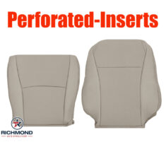 2008-2013 Toyota Highlander Replacement Leather Seat Covers: Driver Side Complete, Tan Perforated