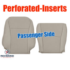 2008-2013 Toyota Highlander Replacement Leather Seat Covers: Passenger Side Complete, Tan Perforated