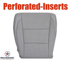 2014-2019 Toyota Highlander Limited Replacement Leather Seat Cover: Driver Side Bottom, Gray Perforated