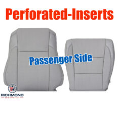 2014-2019 Toyota Highlander Limited Replacement Leather Seat Covers: Passenger Side Complete, Gray Perforated